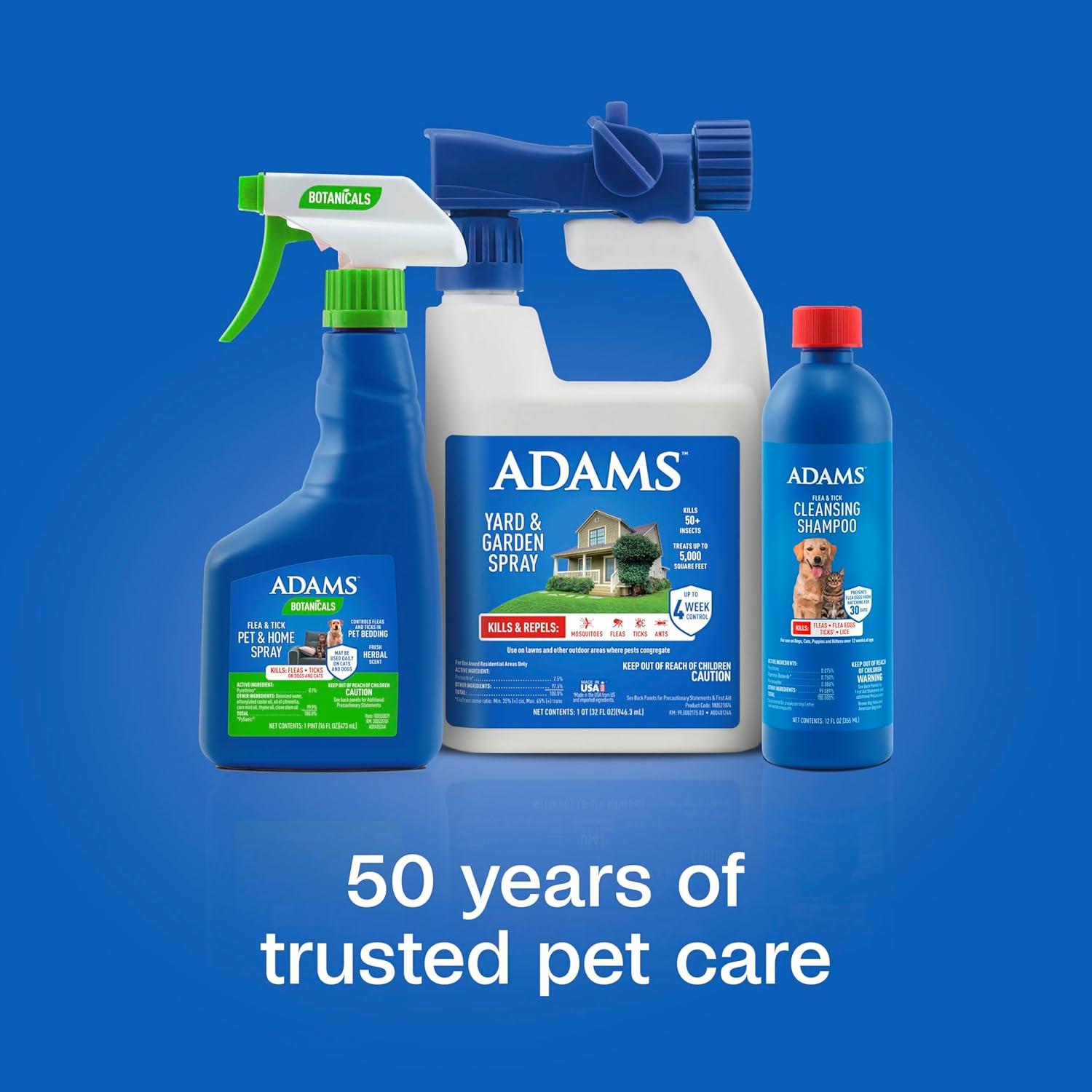 imageAdams Plus Flea ampamp Tick Shampoo with Precor for Cats Kittens Dogs ampamp Puppies Over 12 Weeks Of Age Sensitive Skin Flea Treatment for Dogs ampamp Cats Kills Adult Fleas Flea Eggs Ticks and Lice 6 Oz12 Ounces