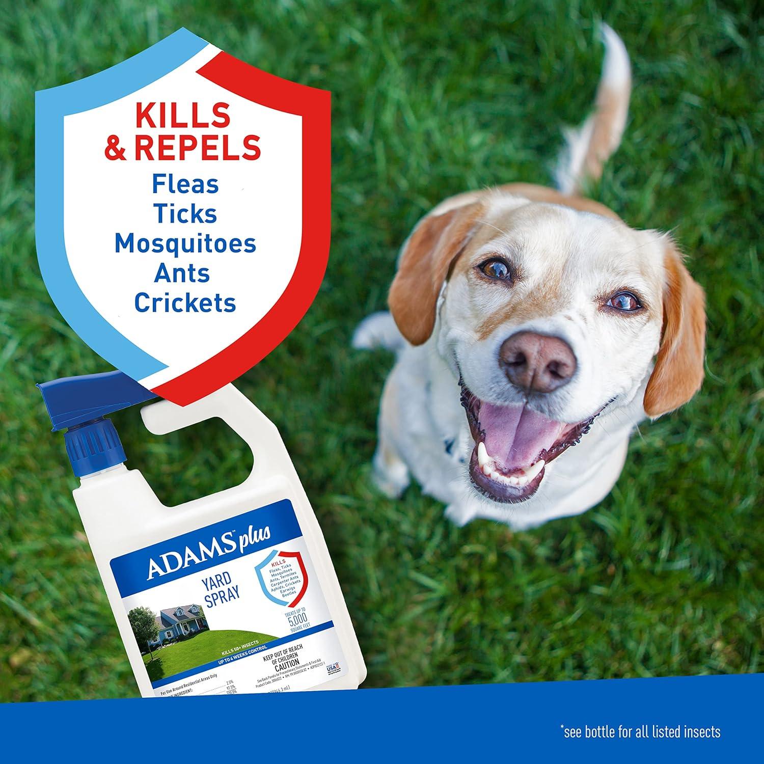 imageAdams Plus Yard Spray  Kills Mosquitoes Fleas Ticks Ants And Many Other Listed Nuisance Pests in Outdoor Areas  Treats Up to 5000 Square Feet  Easy To Use HoseEnd Spray  32 Fl Oz