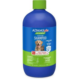 imageADAMS Plus with Botanicals Flea amp Tick Shampoo for Cats Kittens Dogs amp Puppies Over 12 Weeks of Age Kills Adult Fleas Flea Eggs Ticks and Lice 16 fl oz